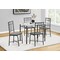 Monarch Specialties Dining Table Set, Small, 40 in. Rectangular, Kitchen, White Marble Look Laminate, Black Metal I 1014 - alternate 4